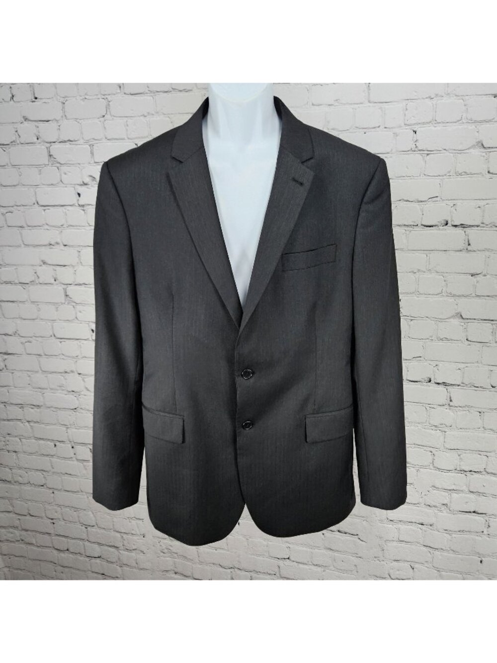Ricardo Almeida Black Wool Cashmere 2 Button Vented Notch Blazer Sport 52 US 42